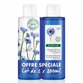 Klorane Démaquillant Yeux au Bleuet Lot de 2 x 200 ml