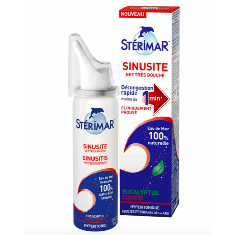 STERIMAR SPRAY SINUSITE NEZ TRES BOUCHE EUCALYPTUS/CUIVRE 50ML