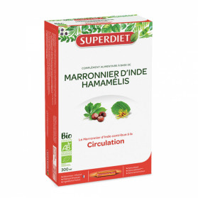 SUPERDIET MARRONIER D'INDE HAMAMELIS CIRCULATION 20 AMPOULES