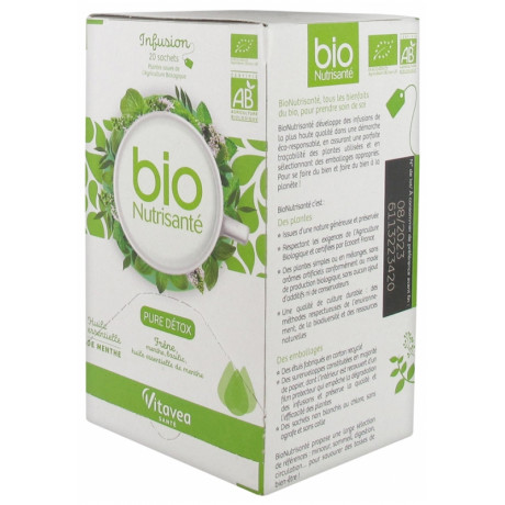 Nutrisanté Infusion Bio Pure Détox 20 Sachets