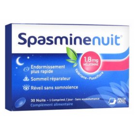 Spasmine Nuit 1,8 mg Mélatonine 30 Comprimés