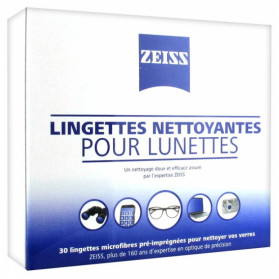 Zeiss Lingettes Nettoyantes pour Lunettes 30 Lingettes