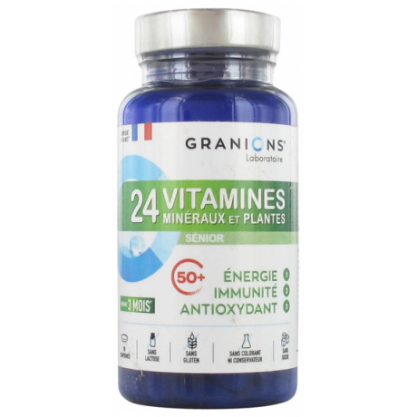 Granions 24 Vitamines Minéraux et Plantes Sénior 90 Comprimés