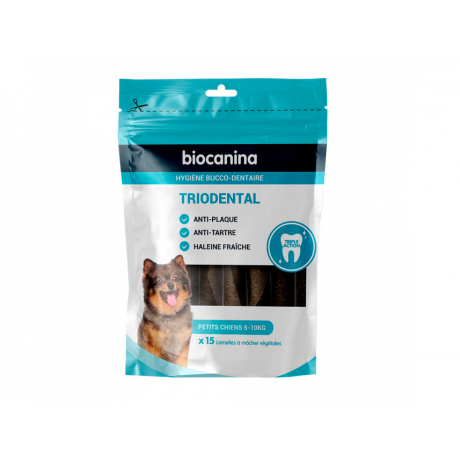 BIOCANINA TRIODENTAL Petits Chiens de 5 à 10kg - 15 Lamelles à Mâcher