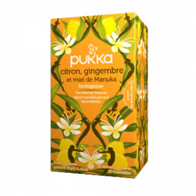 PUKKA infusion immunité citron gingembre miel 20 sachets tisane