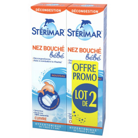 Stérimar Nez Bouché Bébé Lot de 2 x 100 ml