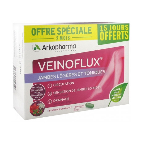 Arkopharma Veinoflux Jambes Légères et Toniques 60 Gélules