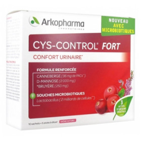 Arkopharma Cys-Control Fort 10 Sachets + 5 Sticks à Diluer