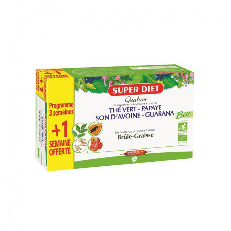 Super Diet Quatuor brûle graisse 30 ampoules dont 1 semaine gratuite