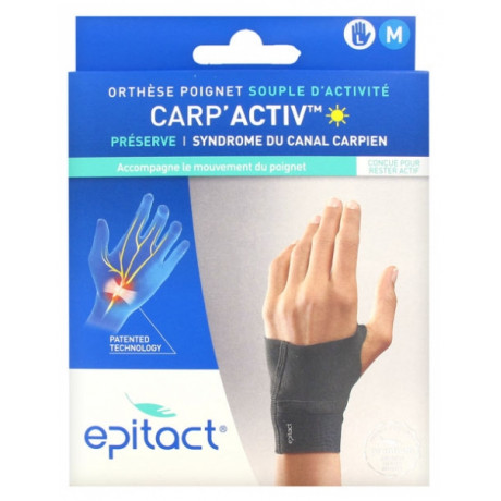 Epitact Orthèse Poignet Souple d'Activité Carp'Activ Main Gauche - Taille : Taille M