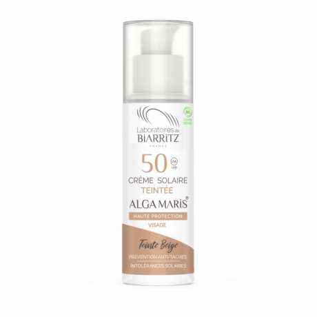 ALGA MARIS crème solaire visage teintée SPF50 BIO teinte beige 50ml