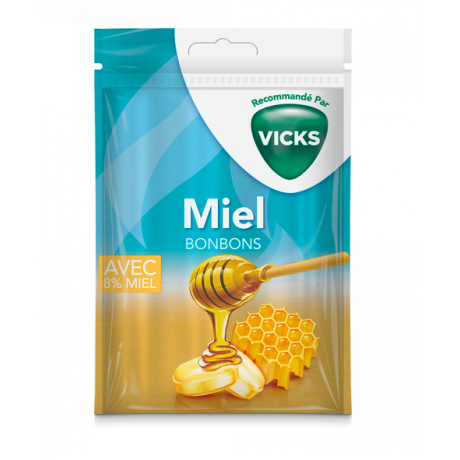 VICKS Bonbon miel sachet de 72g