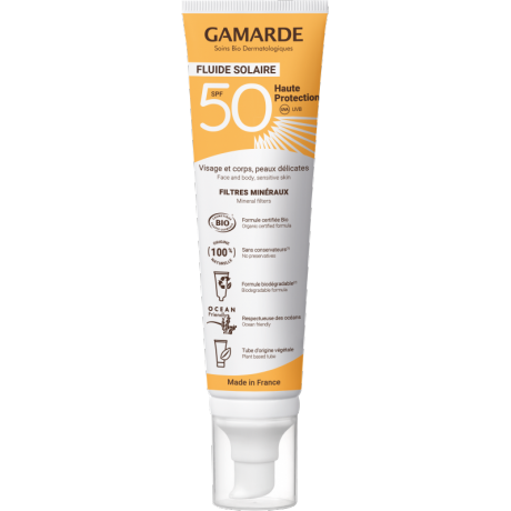 Gamarde solaire fluide SPF50+ BIO 100ml