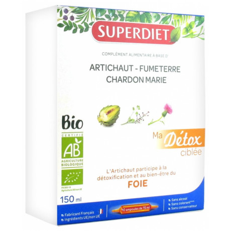 Super Diet Ma Détox Ciblée Foie Bio 10 Ampoules