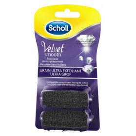 Scholl Velvet Smooth Express Pedi Cristaux de Diamants Grain Ultra Exfoliant 2 Rouleaux de Remplacement