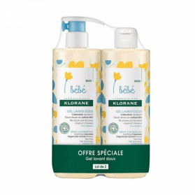 KLORANE - BÉBÉ - Gel Lavant Doux au Calendula, 2 flacons de 500ml