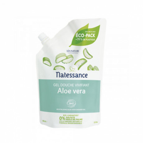 Natessance Gel douche Vivifiant Aloe Vera Eco-Pack 650ml