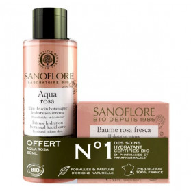 Sanoflore Rosa Fresca Baume de Rosée Nuit Bio 50ml + Mini Aqua Rosa 50ml Offert