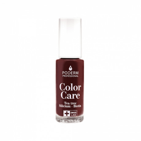 Poderm color care vernis tea tree silicium couleur rouge noir 8ml