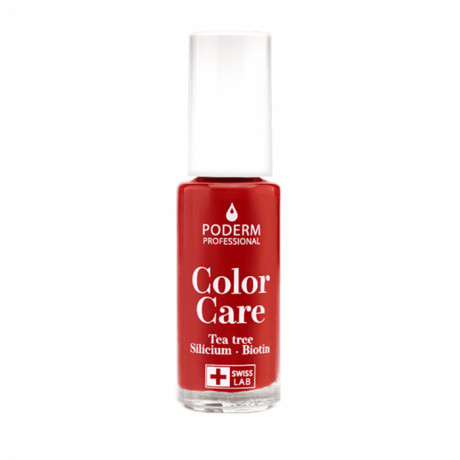 Poderm Color Care Vernsi tea tree silicium couleur rouge allure 8ml