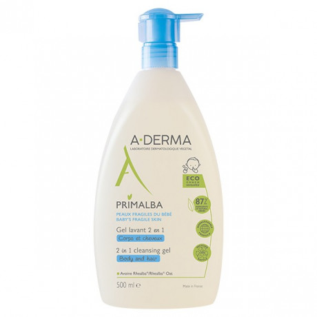 A-derma Primalba Bébé Gel Lavant Douceur 2 en 1 500ml