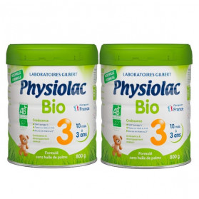 Physiolac Bio Lait Croissance 3ème Âge Lot de 2 x 800g