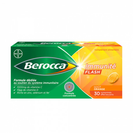 Berocca Immunité Flash 30 comprimés effervescents