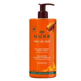 Nuxe Gel Lavant Surgras visage et corps Rêve de Miel 750 ml