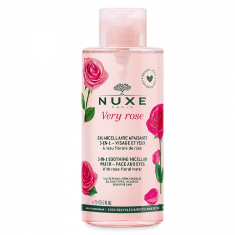 Nuxe Very Rose Eau Micellaire Apaisante 3 en 1 visage et yeux 750ml