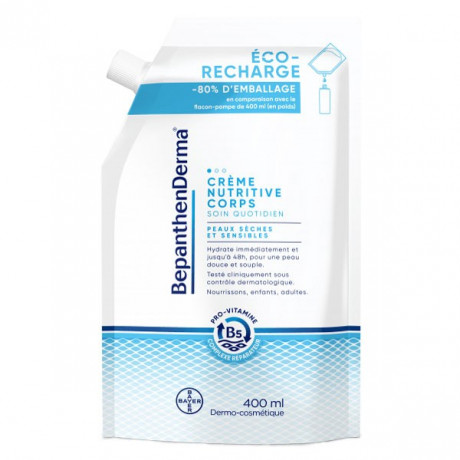 BepanthenDerma Crème Nutritive Corps Éco-Recharge 400ml