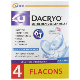 Dacryo Entretien des Lentilles Lot de 4 x 360 ml