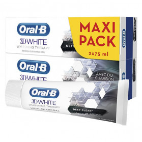 Oral-B Dentifrice Blancheur3D White Whitening Therapy Nettoyage Intense Lot de 2 x 75ml