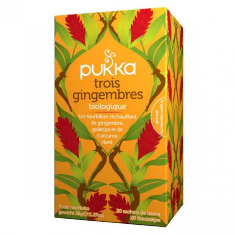 Pukka Tisane Ayurvédique Trois Gingembres Bio 20 sachets