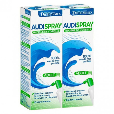 Audispray Adulte Hygiène de l'Oreille Lot de 2 x 50ml