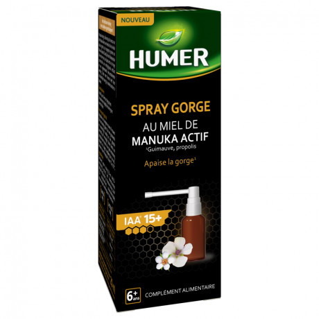 Humer Spray gorge miel Manuka IAA 15+ 20ml