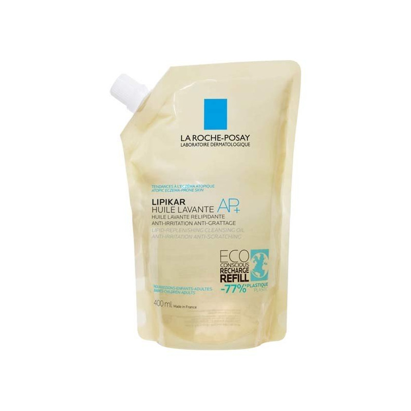 LA ROCHE POSAY LIPIKAR HUILE LAVANTE AP+ ECO RECHARGE RELIPIDANTE ANTI-GRATTAGE 400ML