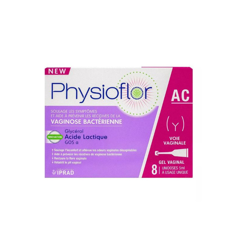 PHYSIOFLOR AC VAGINOSE BACTERIENNE 8 UNIDOSES