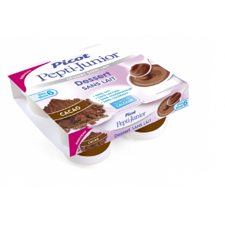 PICOT Pepti-junior Dessert sans lait dès 6 mois 4x100g CACAO