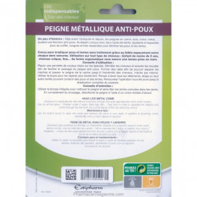Estipharm Peigne Métallique Anti-Poux 3 en 1