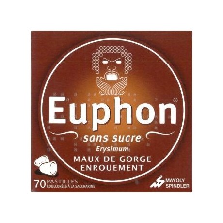 Euphon pastilles sans sucre 70 pastilles